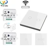 433Mhz Wireless Smart Light Wall Switch with Remote Control Touch Wall Panel Mini Relay Receiver 220V 10A for Home Led Lamp Fan