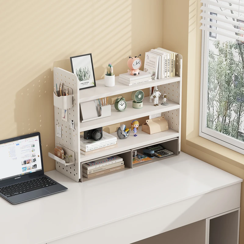 Desk shelf for students home computer tidying layering storage rack corner wall shelves