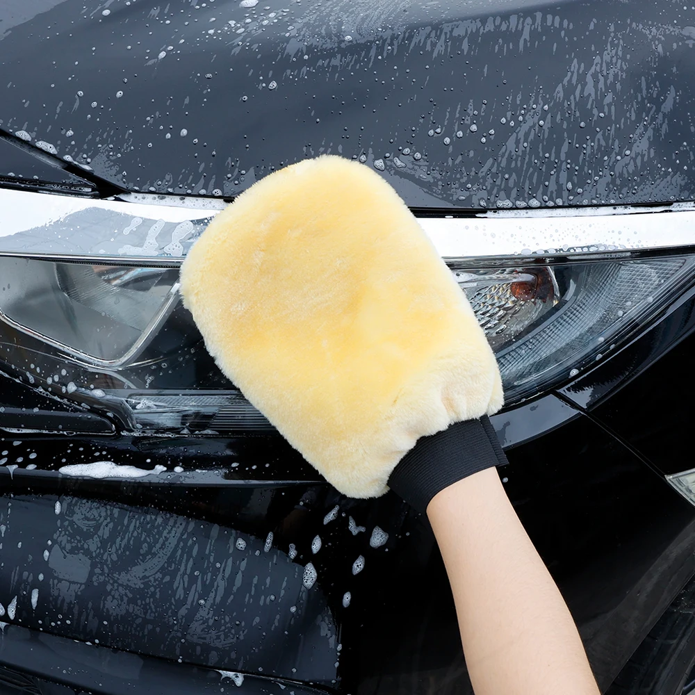 Wash Mitts For Car Washing Automotive Waterproof Wash Wool Gloves