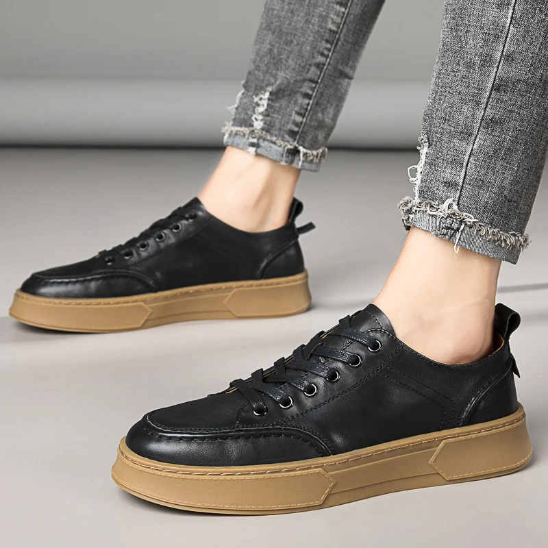 

Fashion Comfy Mens Sneakers Skateboarding Shoes School Male Comfortable Casual Leather Running Minimalist Tenis Shoes for Man