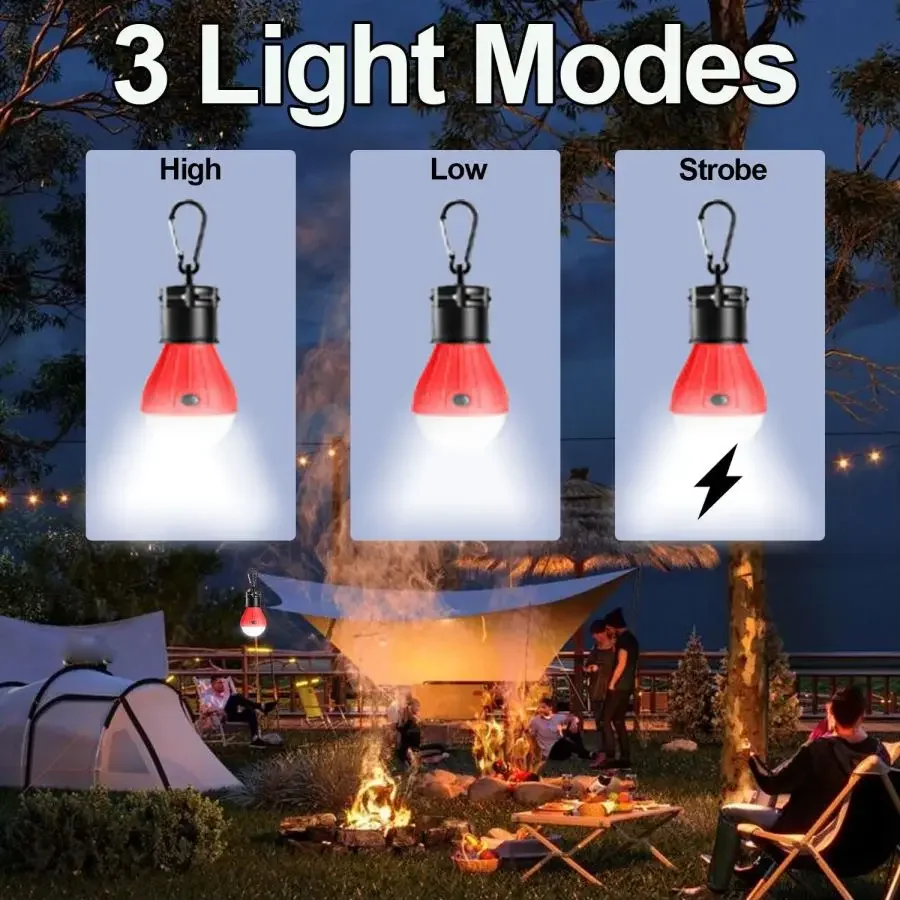 Portable Camping Light Tent Lamp Super Bright Lantern Bulb Emergency Lights Camping Accessories For Backpacking Hiking camping light