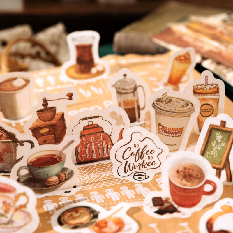Decor Scrapbook PET Sticker Materials Paper Combo Kit DIY Junk Journal Collage Photo Album Vintage Stickers 200pcs/pack
