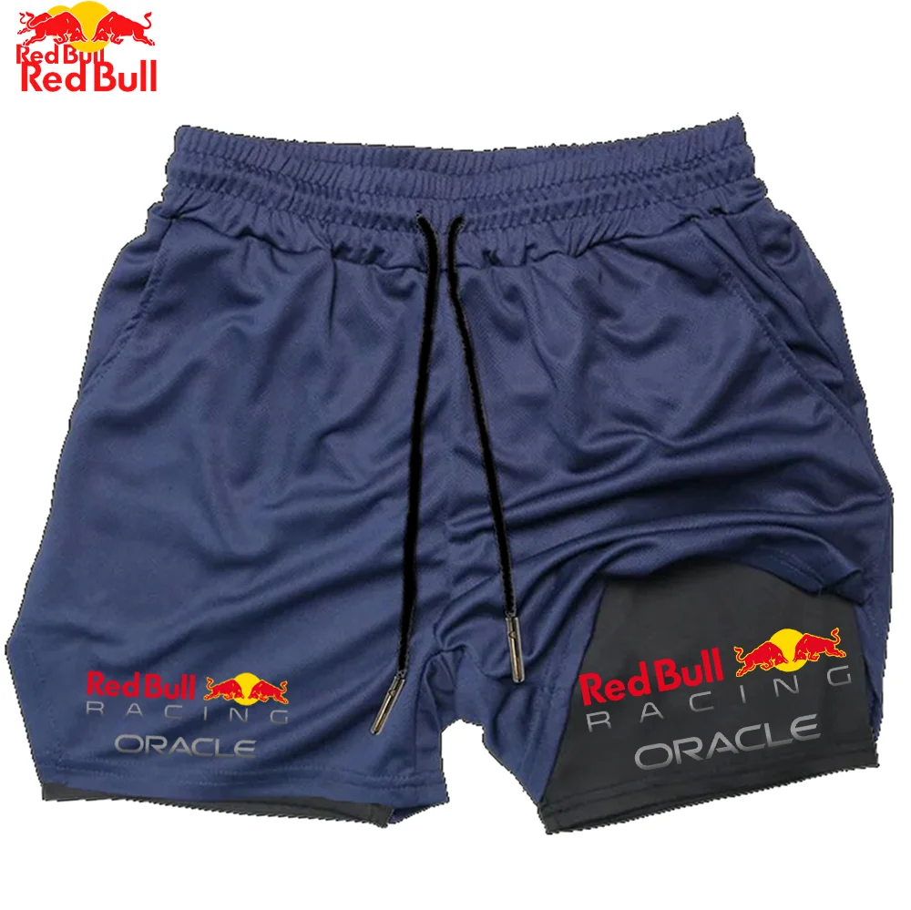 Red Bull Pantalon Cortos Deportivos De Doble Capa 2 En 1 Para Hombre, Transpirabl, De Secado Rápido, Cintura Elástica, Bolsillos Integrados, Gimnasio, Entrenamiento Para Correr - AliExprs 200000343
