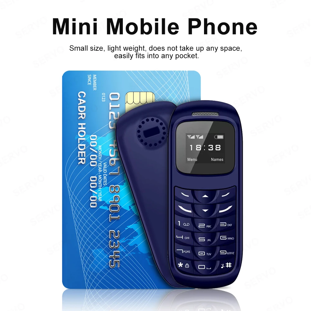 SERVO BM70 Small Cellphone Unlocked Keyboard 2G GSM Alarm Clock Low Radiation Bluetooth Headset Mini Portable Cheap Backup Phone 2