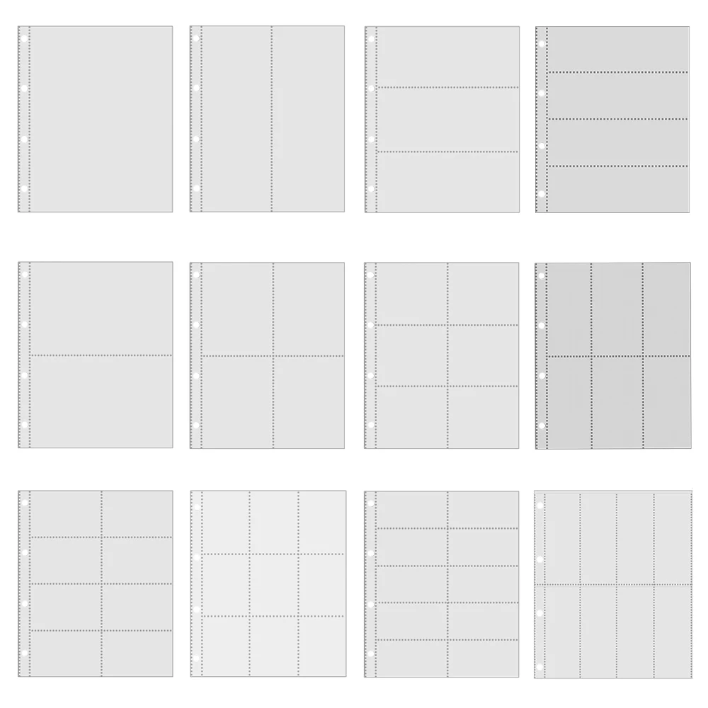 Plrbok-photo Album Recarga Páginas a4 Limpar File Protector Buraco × 10 × 15 Ring Binder Photocards Cartão Postal Notebook 10 Pcs