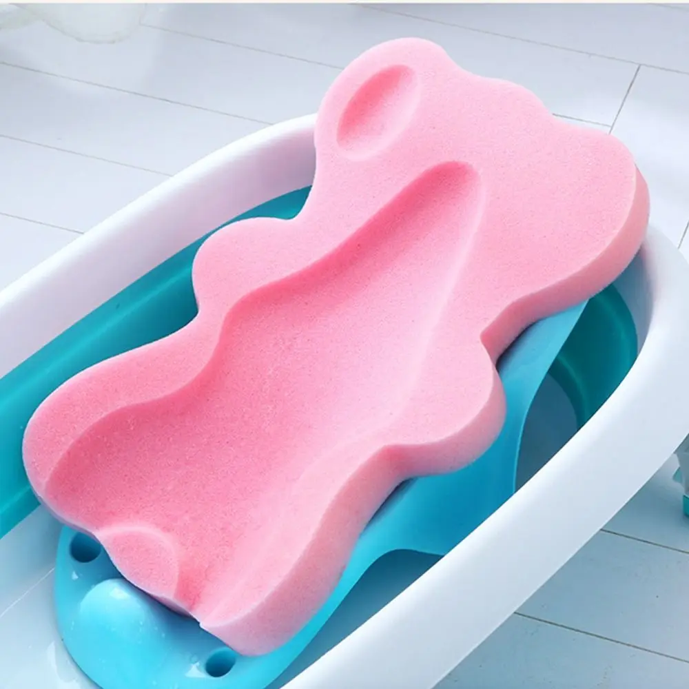 Sponge Baby Bath Mat Cute Baby Care Supplies Bear Shape Shower Cradle Sponge Mat Baby images - 6