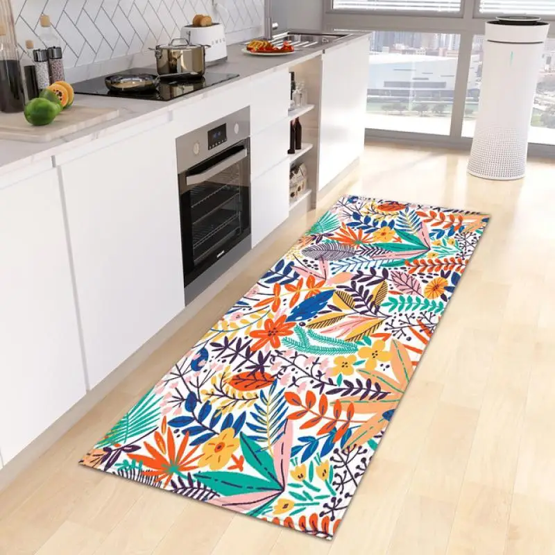 

Modern Kitchen Mat Hallway Entrance Doormat Home Bathroom Bedroom Anti-Slip Living Room Floor Decor Carpet Balcony Door Foot Rug