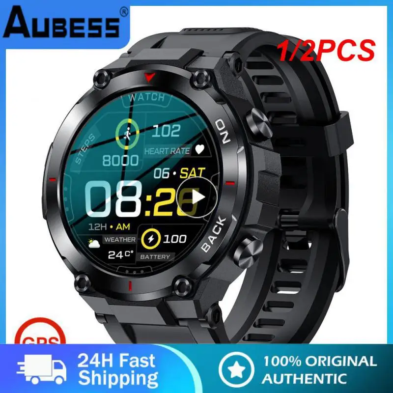 

1/2PCS Smart Watch Men 2023 New Outdoor Sports Watches Waterproof Fitness 24-hour Heartrate Blood Oxygen Monitor Smartwatch For