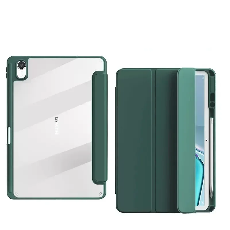 Couro Inteligente Tampa Traseira Dobrável para Huawei Matepad 11 Case com Suporte de Caneta Acrílico 11.5 Btk-w09 W00 pu - Imagem 5