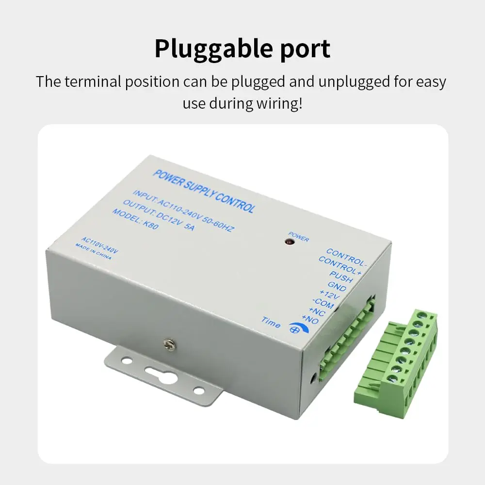 DC 12V 3A Access Control Power Supply Control System 110~240V Input Unlock for NO/NC Lock/Electric Strike Lock/Magnetic Lock - 4
