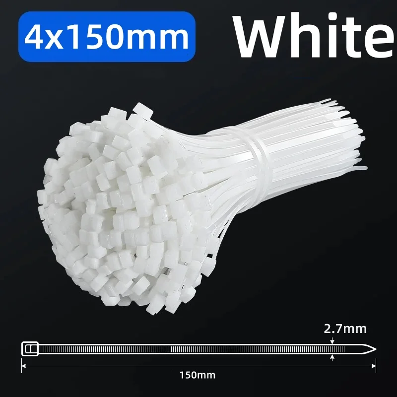 White-4x150mm-100pcs