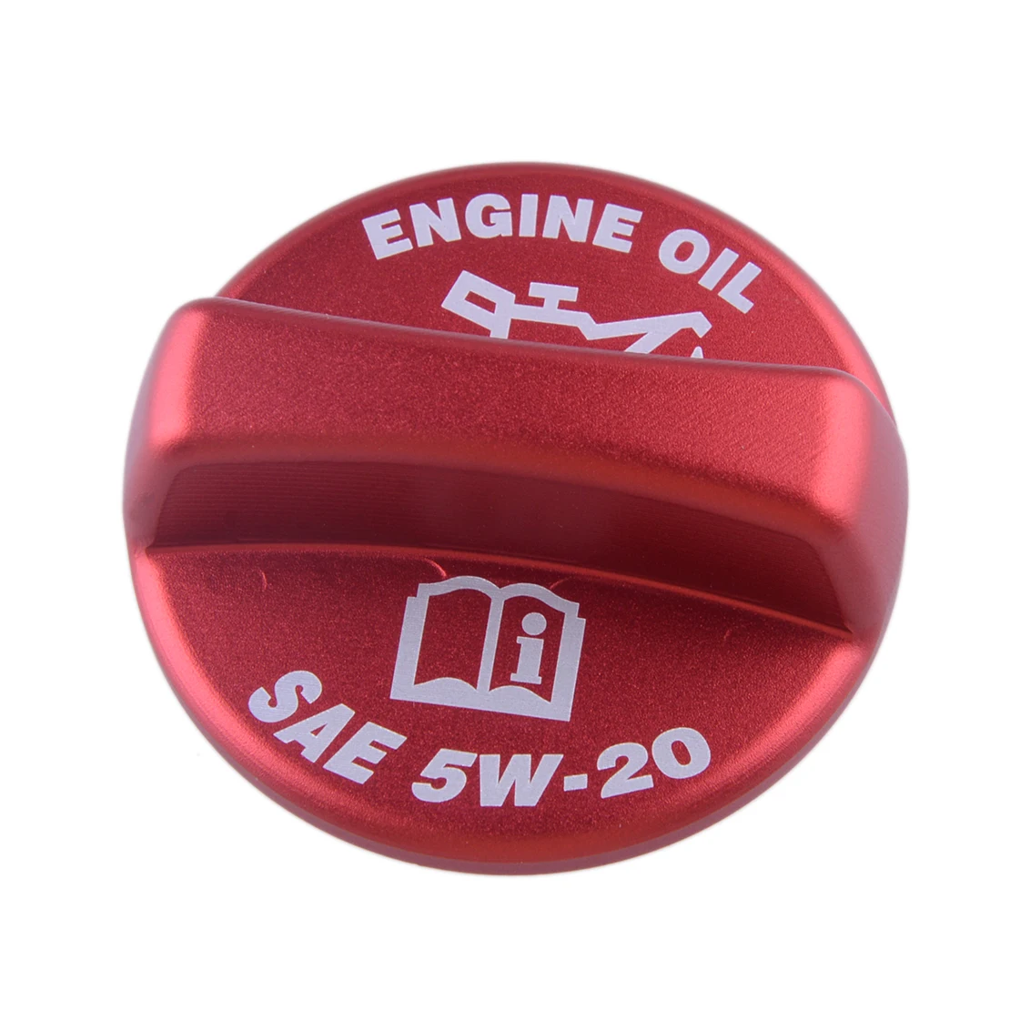 Front Engine Oil Gas Fuel Tank Cap Cover Trim Red Aluminium Alloy Fit