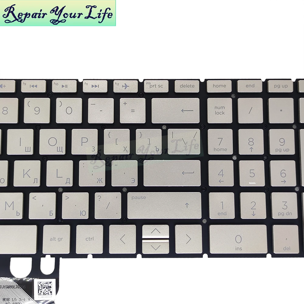 Teclado Retroiluminado Russo para hp Pavilion Tpn-c135 15-ec 15-da 15-db 15-df 15-dx 15-dw 15-cx 15-cs Tpn-c136 Original - Imagem 6