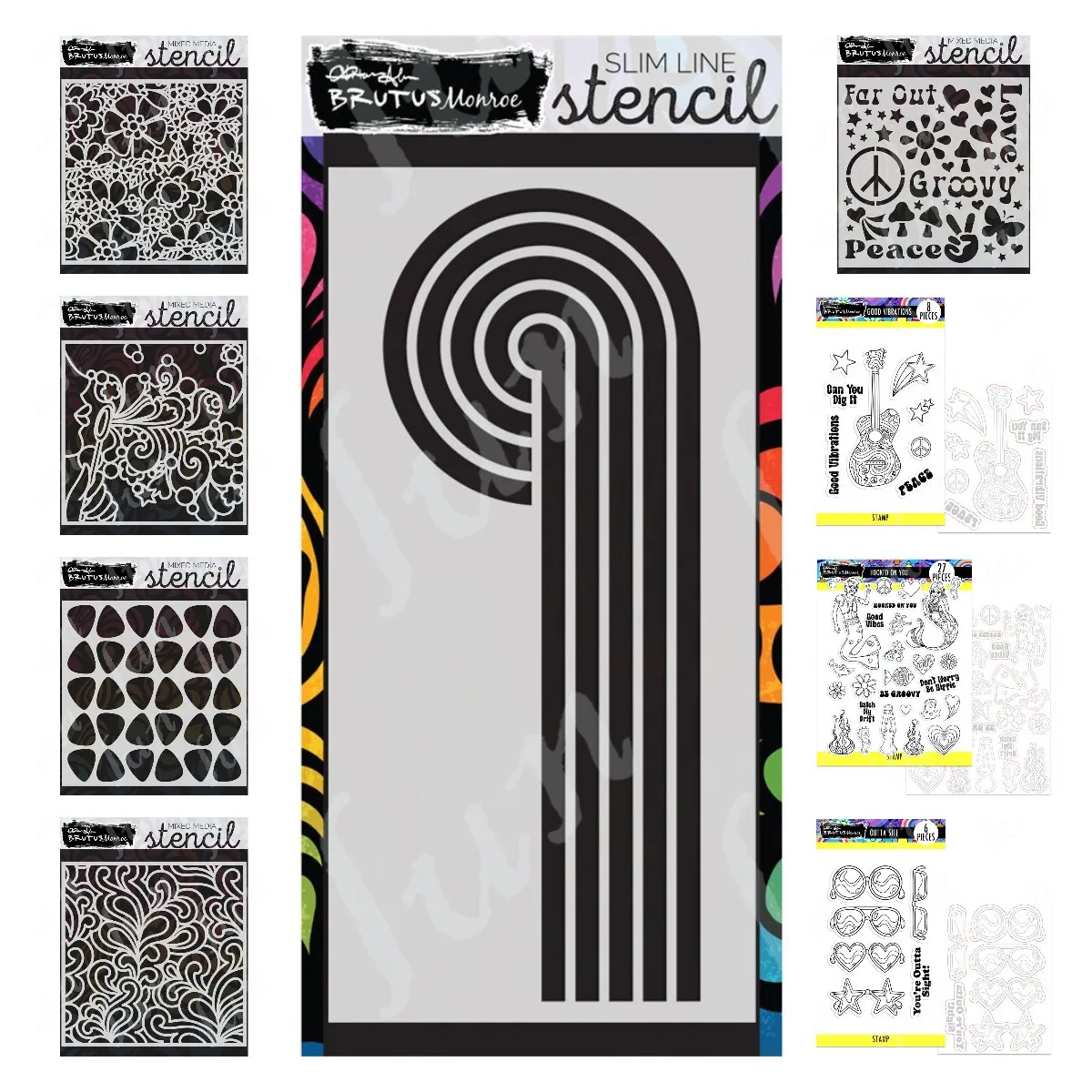 

Groovy Bubbles Drawing Stencils 2023 New Metal Cutting Dies Stamps DIY Scrapbooking Photo Album Decorative Embossing Template