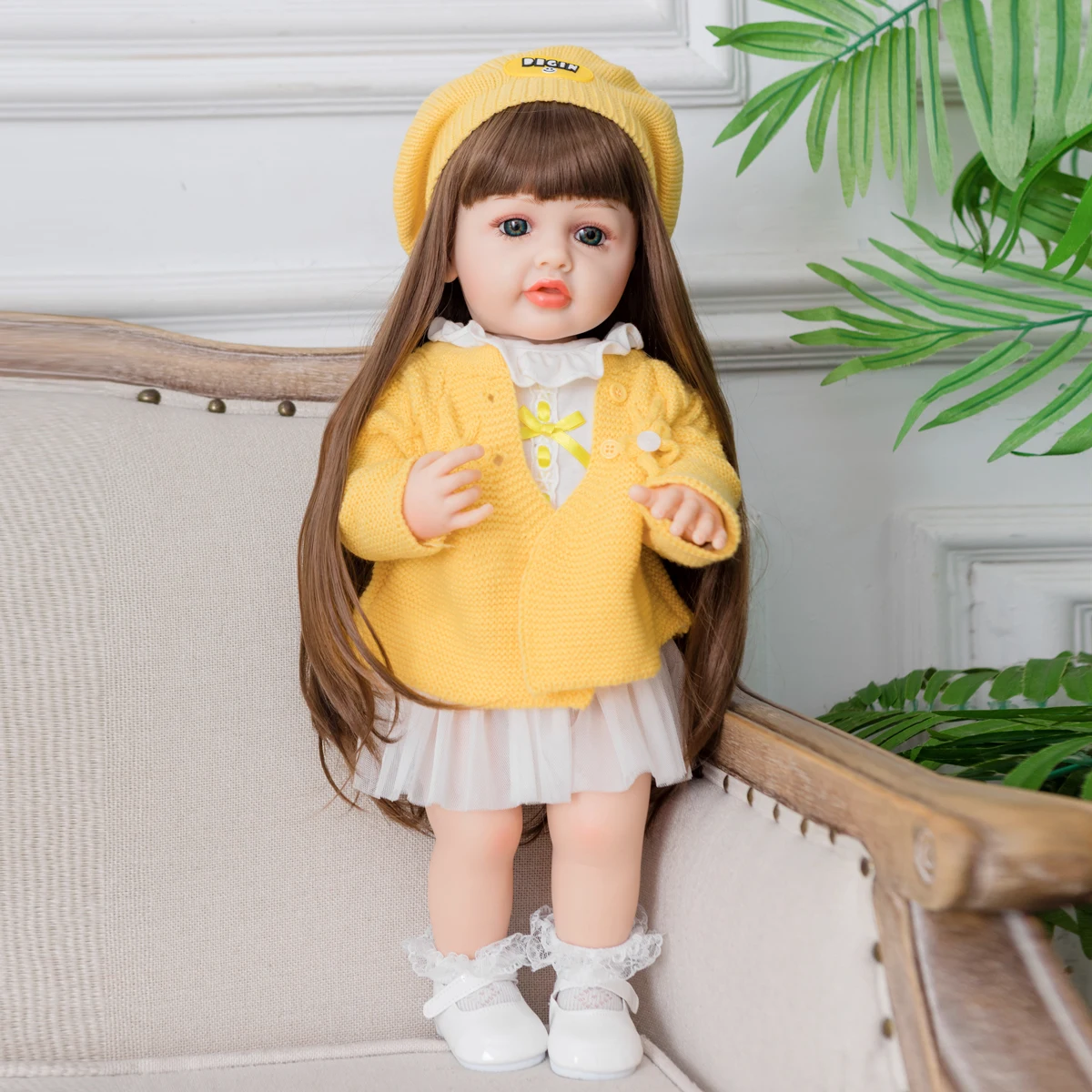 Reborn Doll Girl 55cm Full Silicone Vinyl KEIUMI Simulation Long Hair Bebe Reborn Dolls Kids Dress up Toy Birthday XMAS Gifts images - 6