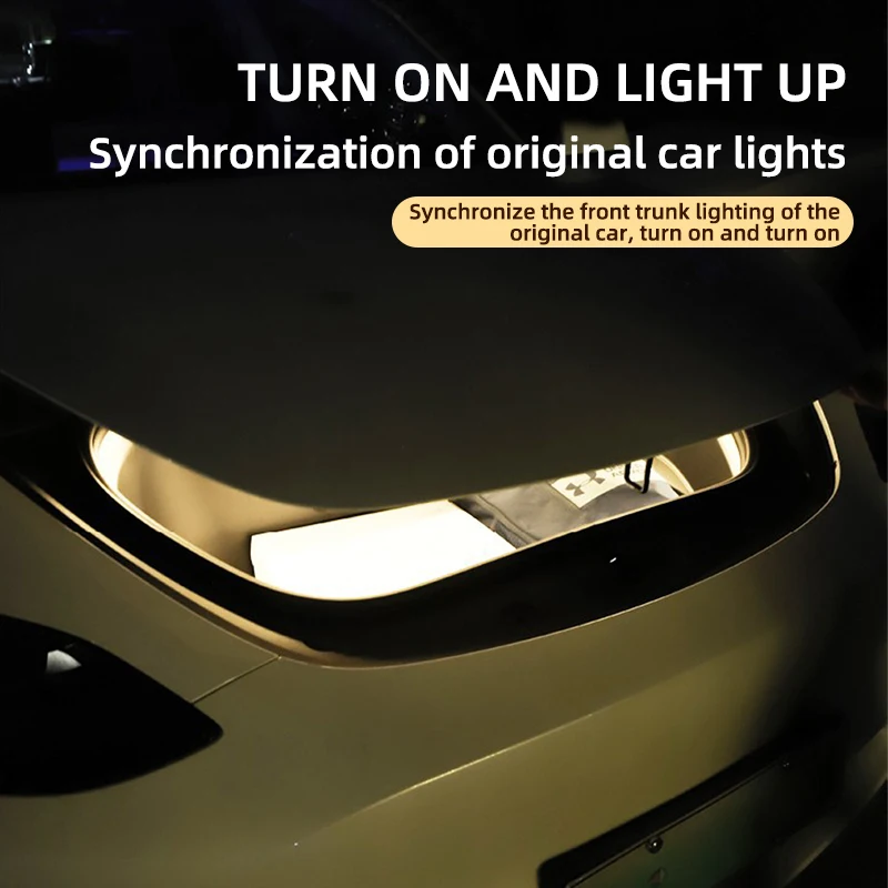 Ambient Front Trunk Light Strip - Easy Install, Waterproof, Flexible Auto Lighting 12V