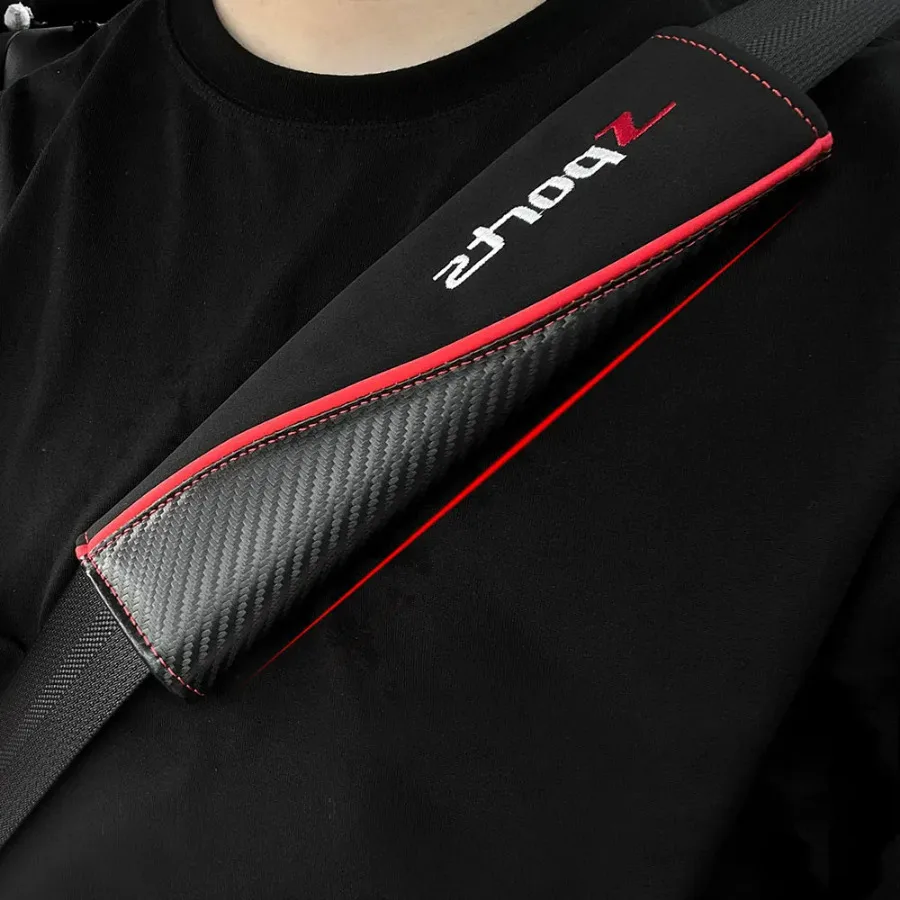 1pc Car Styling Safety Belt Cover Car Seat Belt Protection Cover  Suede Safety Belts Shoulder Protector Car Interior Accessories