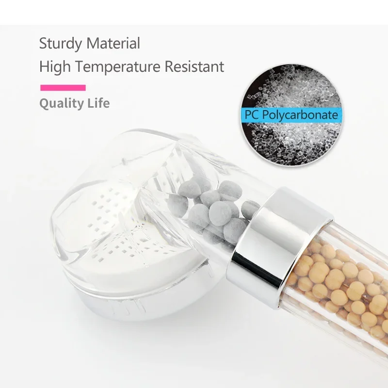 Three-Speed Adjustable Nozzle Booster Handheld Bathroom Shower Removable And Washable Anion Filter Shower Bathroom Accessories shower head filter shower head shower nozzle shower water filter