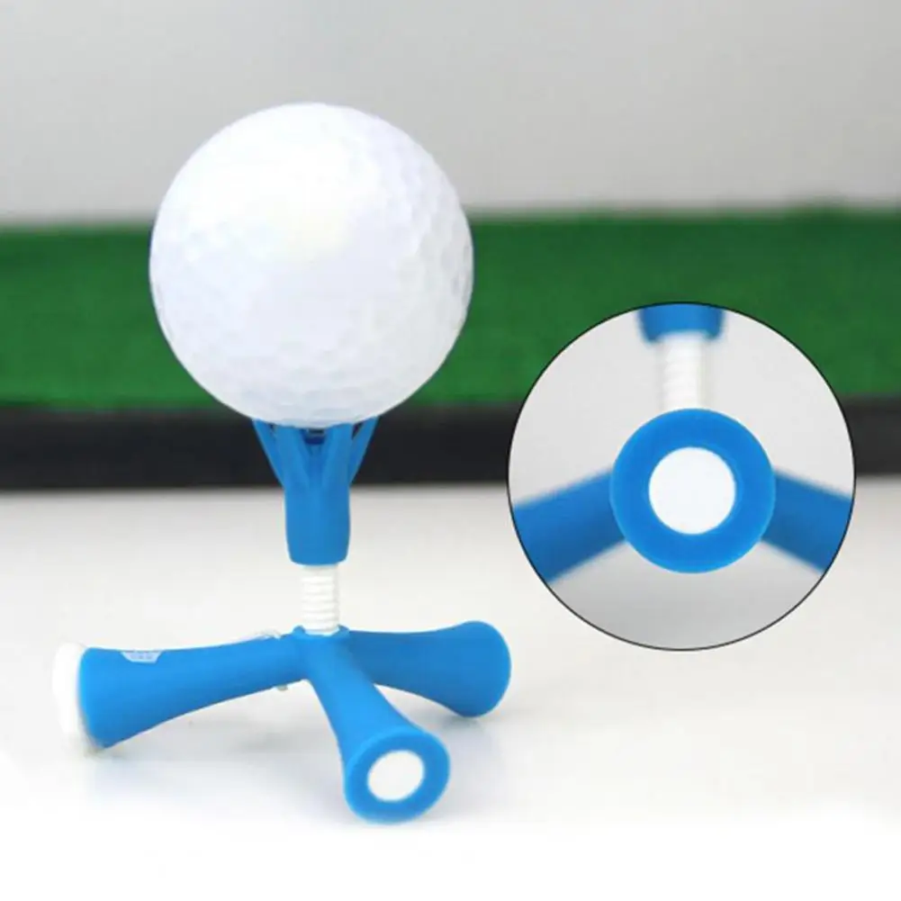 

Triangle Golf Tee Mini Golf Ball Stand Light Telescopic Excellent Anti-flying Tripod Golf Tee