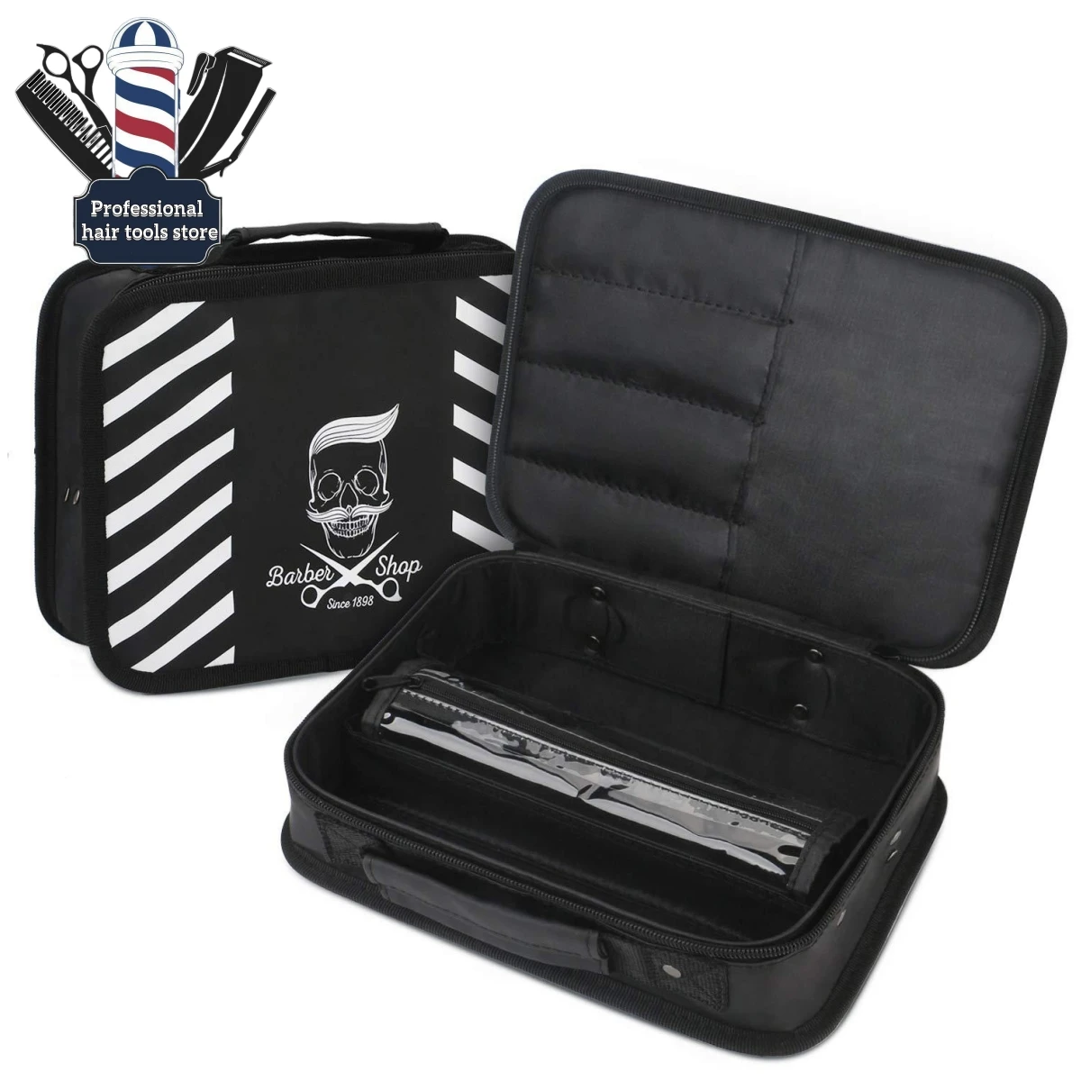 Beauty Artist Makeup Storage Bag Salon Haridressing Bag Barber Haircut Scissors Bag Multi-Function Storage Clippers Organizer rolling makeup train case for artist beauty trolley cosmetic organizer box makeup train case