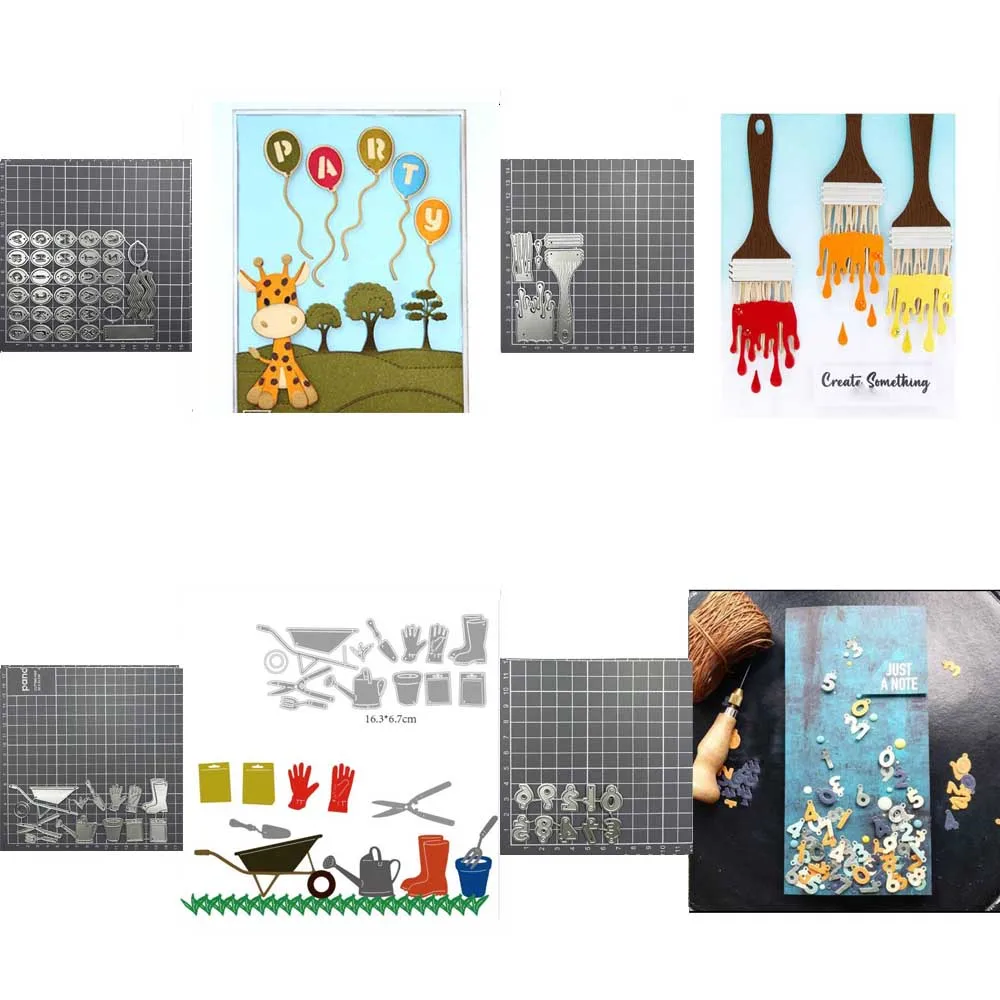 Digital Painting Brush Tools Metal Cutting Dies for DIY Crafts and Scrapbooking