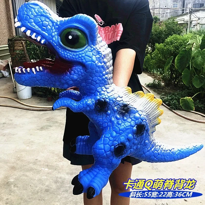 Large Dinosaur Shark Model Toys For Kids Tyrannosaurus Rex Soft Puppets Animals Velociraptor Jurassic Worlds Children Gift