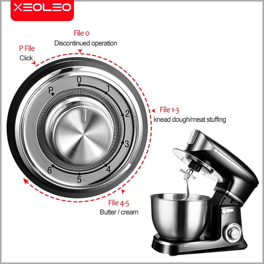 XEOLEO Stand Mixer Planetary Home Blender Kitchen Food Mixer Chef Machine Dough Kneading Egg/Cream Beater Meat Cuisine Processor