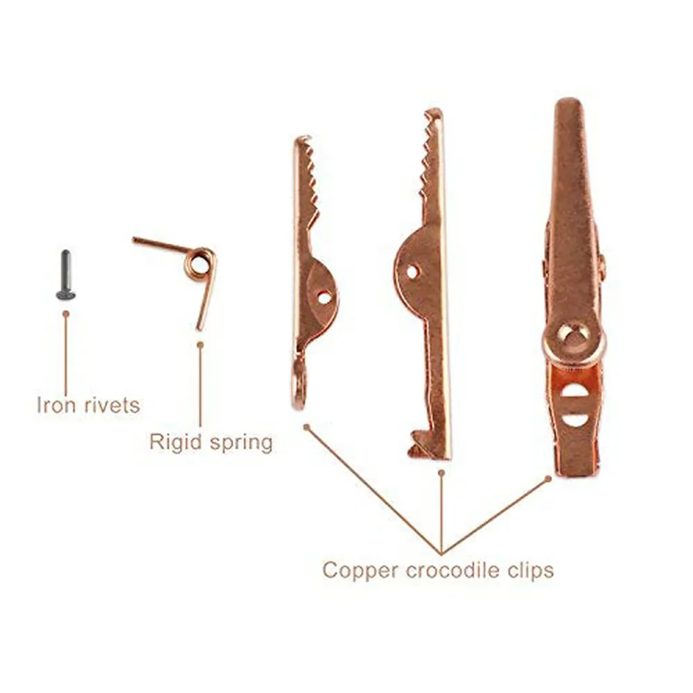 28MM Metal Alligator Clip G98 Crocodile Electrical Clamp Testing Probe Meter with Plastic Boot Car Auto Battery 20pcs alligator clips electric test clamp