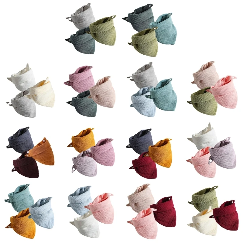 

3-piece/set Baby Bibs Baby Bandana Dribble Bibs Cotton Super Soft Drool Bibs 4 Layer Bibs used for 0-36 Months Gift New Dropship