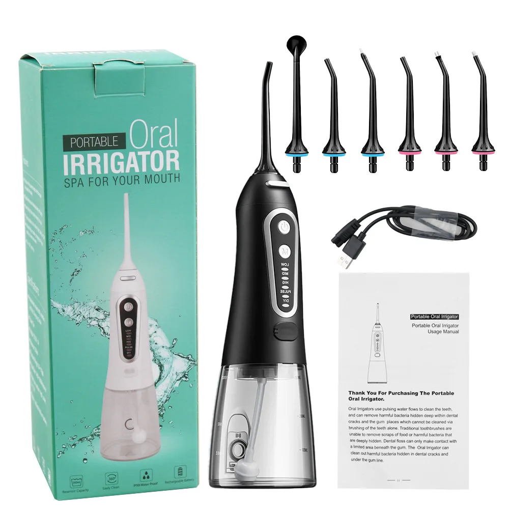 전기 치아 세정기 휴대용 치아 클리너 초음파 워터 플로서 치아 클리너