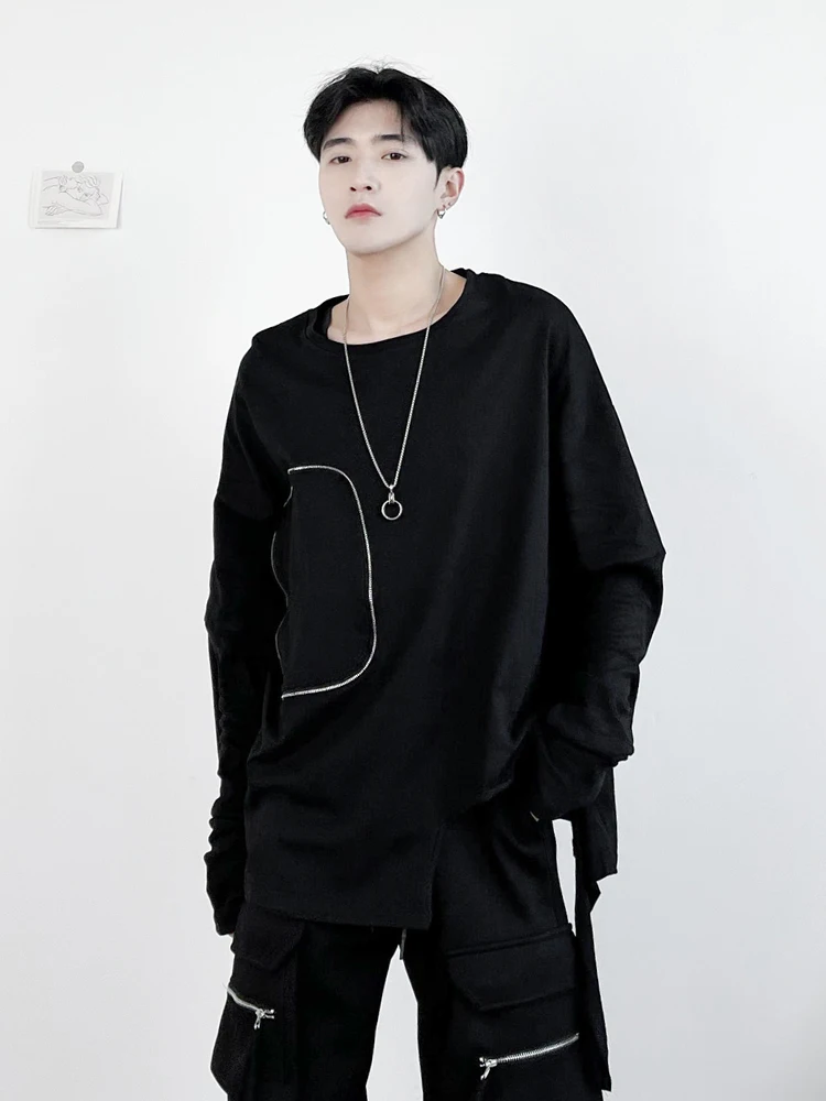 

Мужской свободный свитер на молнии, Повседневный пуловер с длинным рукавом