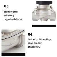1/2 "3/4" 1 "1-1/4" 2 "ปกติปิดวาล์วSolenoidน้ํา 380V 110V 220V 12V 24V 2 สายสแตนเลสSolenoidวาล์ว 4