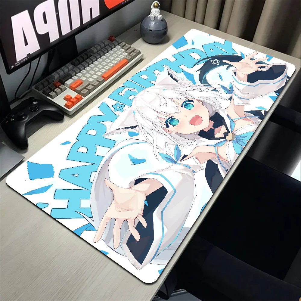 1pc Shirakami Fubuki Mouse Pad Mouse Mat Desk Mat With Pad Gaming Accessories Prime Gaming XXL 4