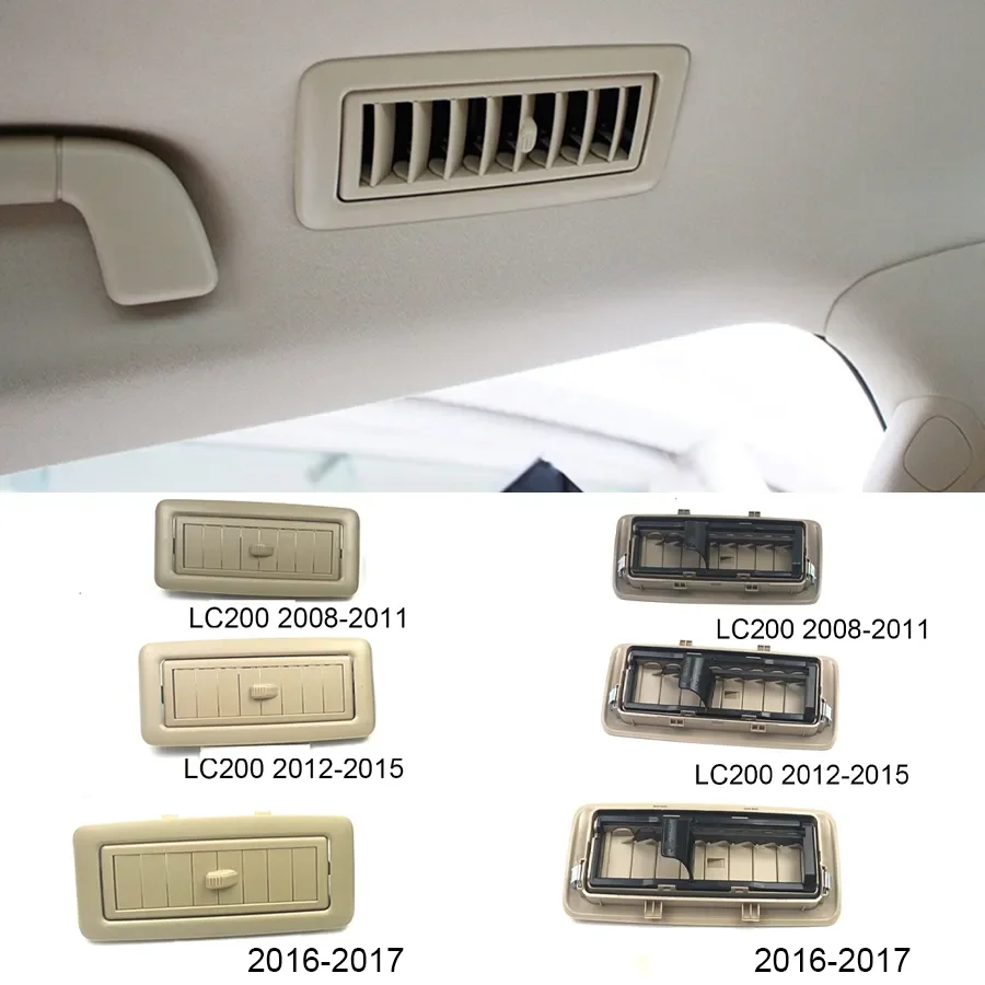 Wooeight 1Pc Roof Air Outlet Vent Grille Side For Toyota Land Cruiser LC200 Prado 2008-2011 2012-2015 2016-2017 8857060141A3