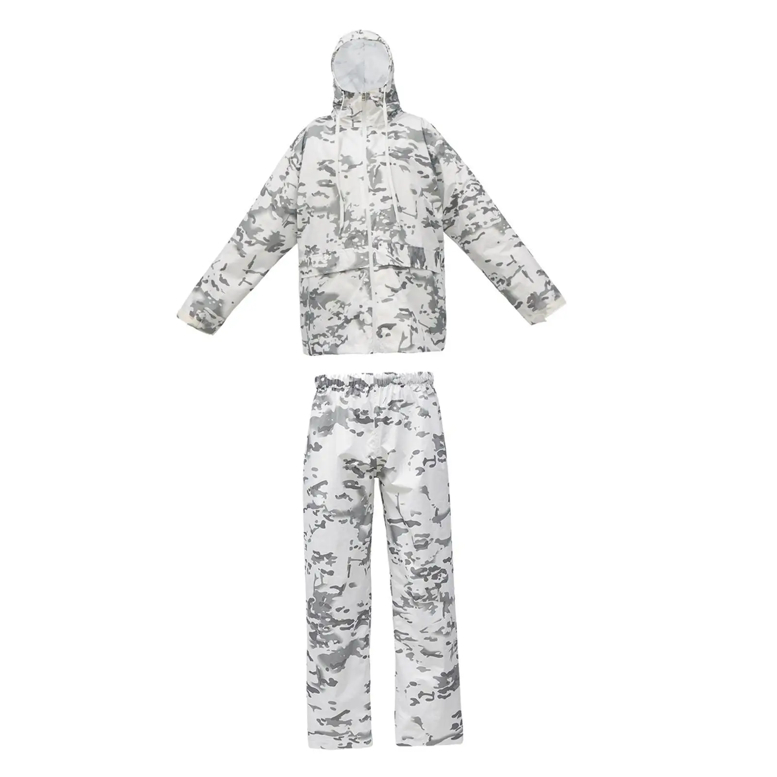 Rain Suit for Men Lightweight Hooded Jacket Workwear Outdoor Rain Coat