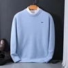 Cashmere Sweater O-neck Pullovers Men's Loose Oversized M-5XL Knitted Bottom Shirt Autumn Winter New Korean Casual Warm Top 4