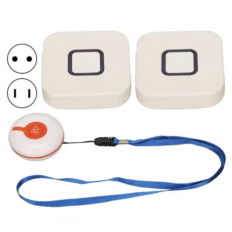 Wireless Caregiver Pager Long Distance Transmission Elderly Monitoring Call Button for Nurse Alert System 100‑240V
