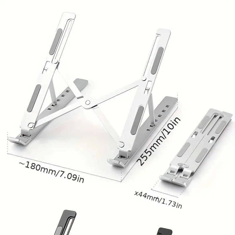 Sleek Aluminum Alloy Foldable Laptop Stand with Cooling Base
