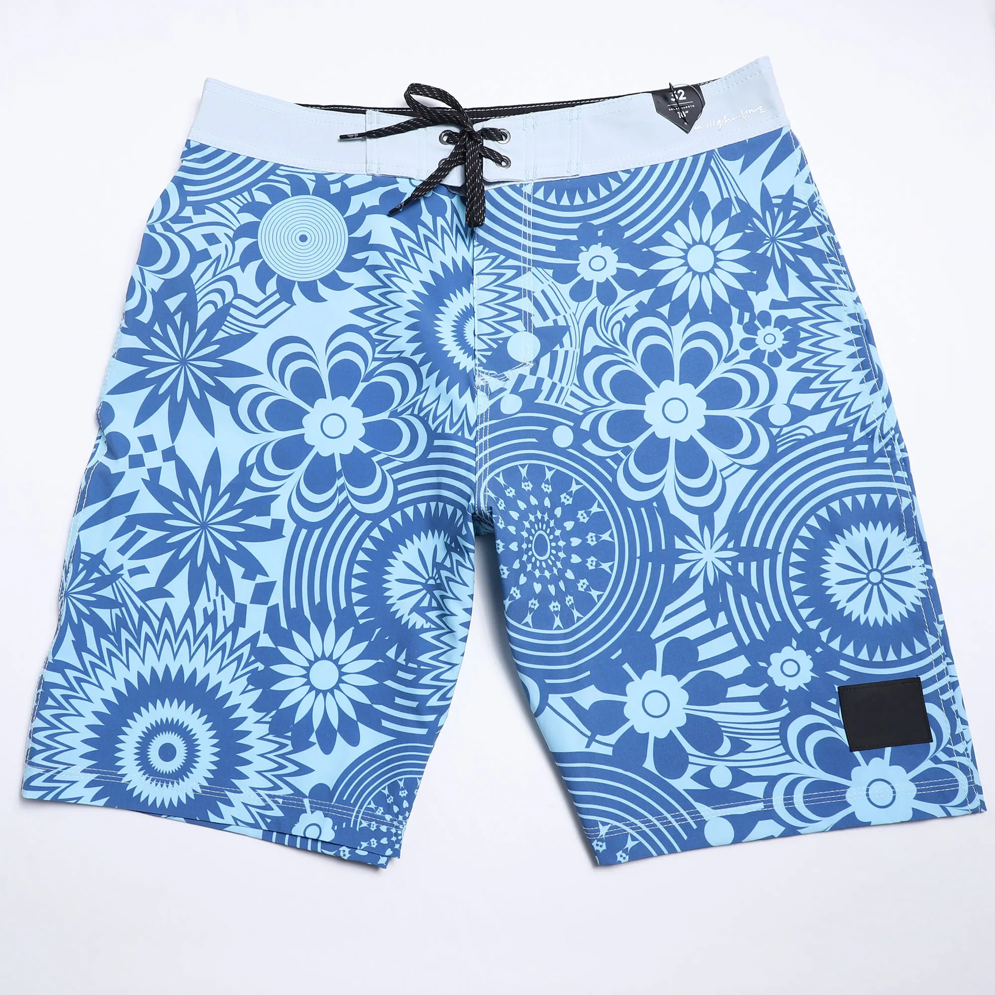 

Шорты мужские для серфинга, брендовые профессиональные Бермуды, водонепроницаемые быстросохнущие пляжные, с цветочным принтом, Q33, на лето