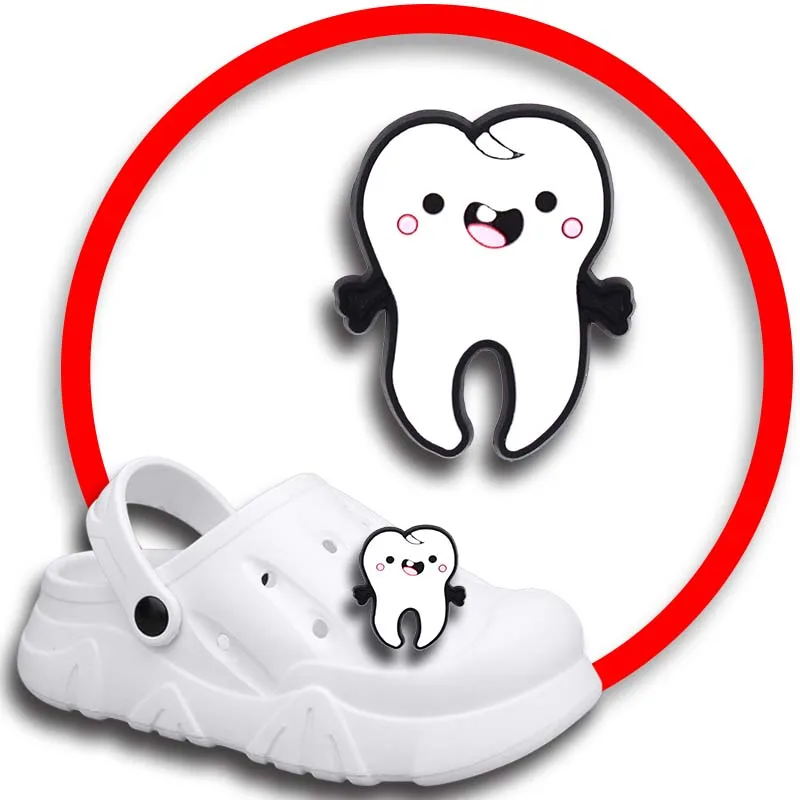 

Pack Pins for Crocs Charms Shoes Accessories Dentistry Teeth Doctor Decoration Jeans Women Sandals Buckle Kids Favors Men Badges