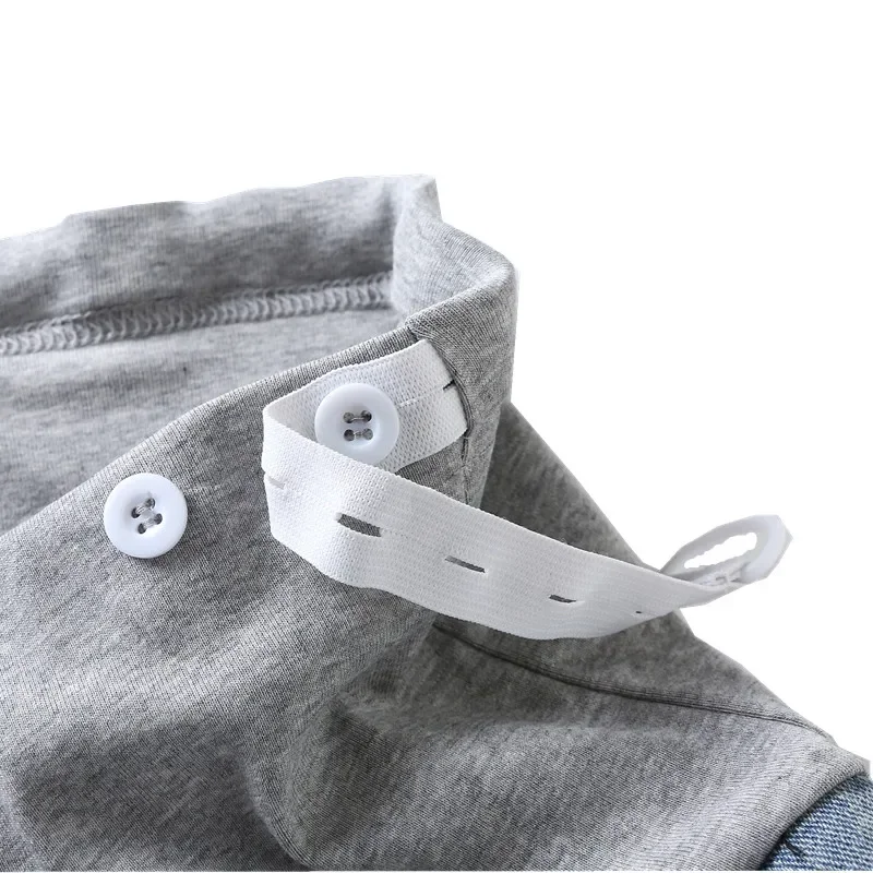 1088# Wide Leg Loose Straight Denim Maternity Jeans 4