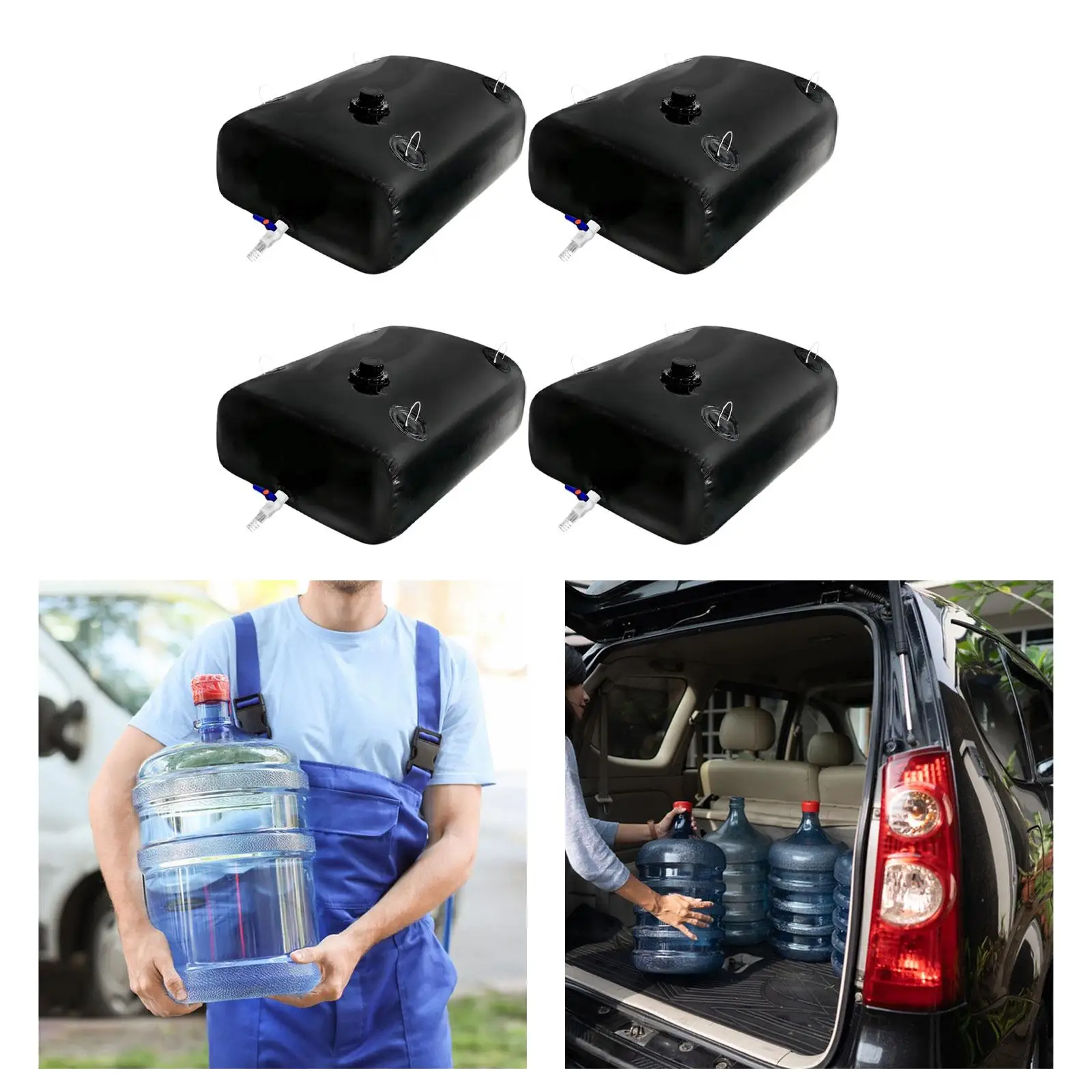 Water Storage Bladder Black Thick PVC Portable Water Tank for Agricultural Irrigation Camping Drought Resistance Emergency Water