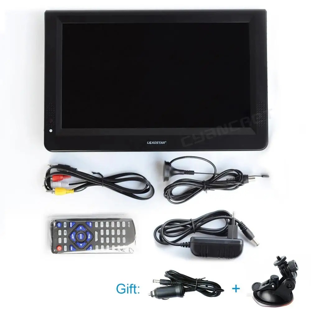 아날로그 미니 소형 자동차 Tv 및 D12 인치 Hd 휴대용 Tv 디지털 Tv 지원 Usb Sd 카드 Mp4 Ac3