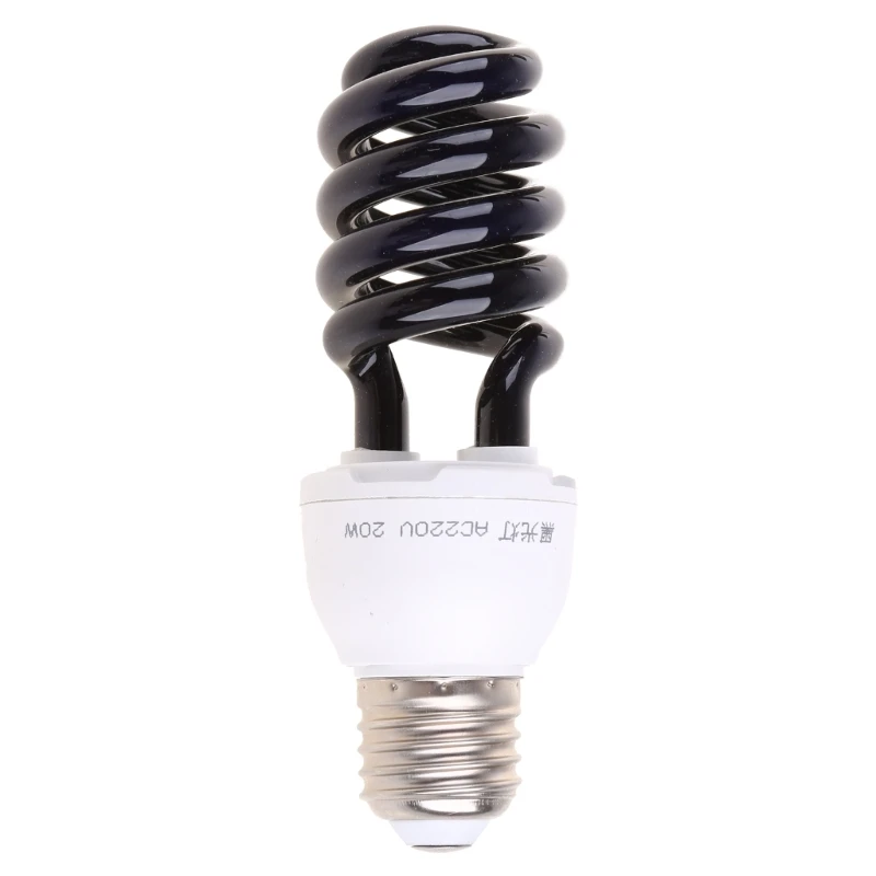 220V 20W E27 Fluorescent Blacklight CFL Light Bulb Replacement UV Light Fly Trap