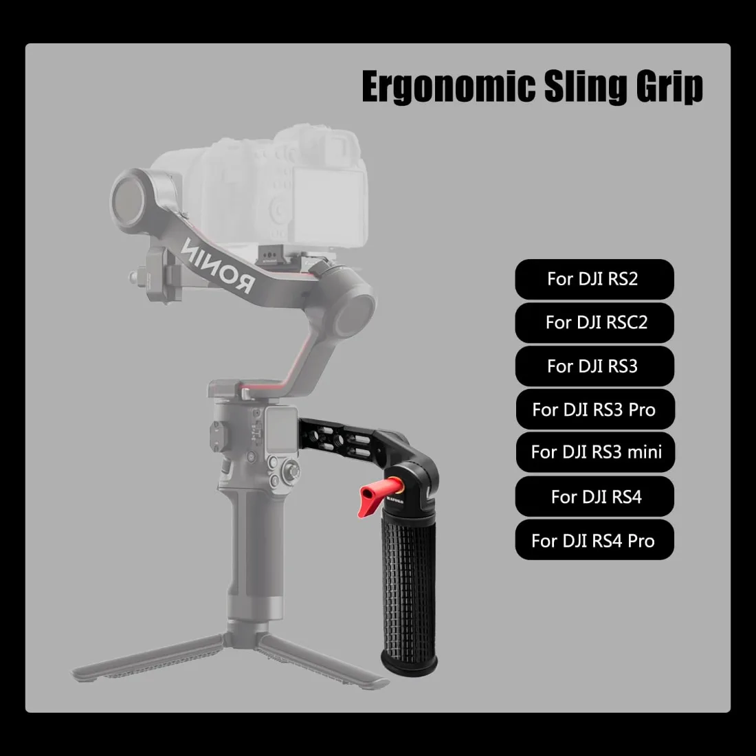 NATO 클램프가 있는 조정 가능한 슬링 익스텐션 손잡이, RS4 핸들, RS3 핸드그립, DJI RS4 PRO RS4 Ronin RS3 Mini RS3 Pro RS2 RSC2 용
