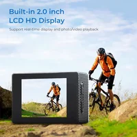 Câmera impermeável Full HD 1080P, filmadora, esportes DV, Go Car, Pro, Mini, filmadora com acessórios Cam, 2.0" 2