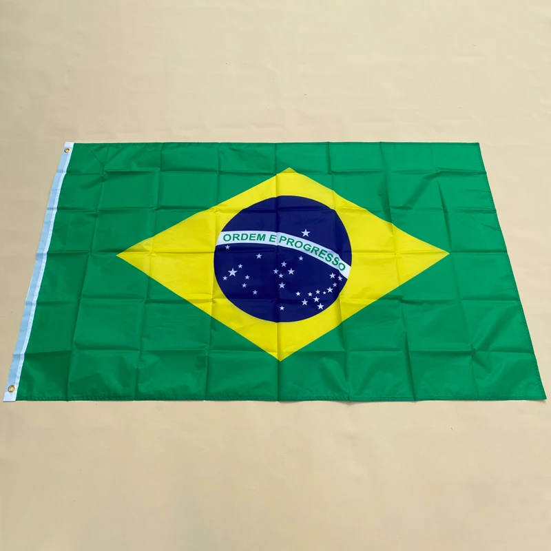Eoodlove FLAG Large Brazilian Flag 90x150cm Hanging Polyester Digital Print Brazilian Flag Outdoor Celebration Hanging Flag
