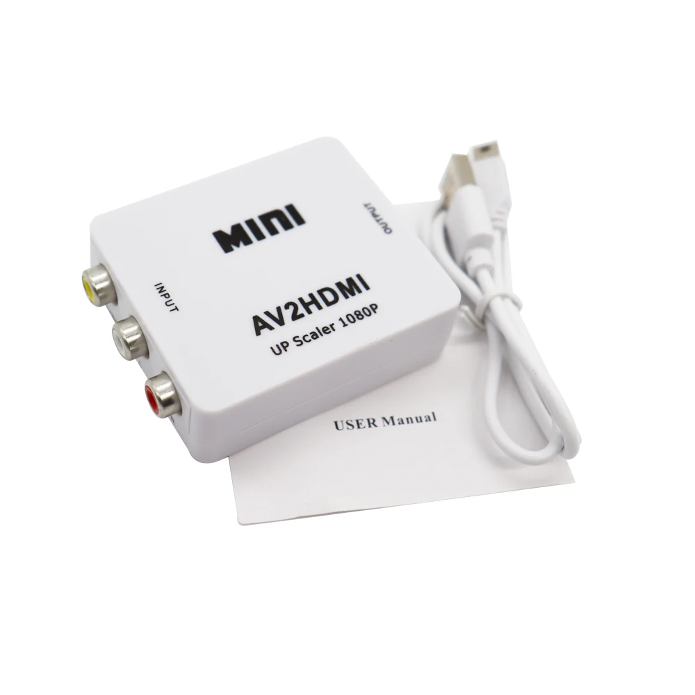 HDMI to av adapter HD 1080P RCA AV To HDMI-compatible Composite Adapter Converter AV2HDMI Audio Video Cable CVBS AV Adapter with USB Cable audio video converter adapter
