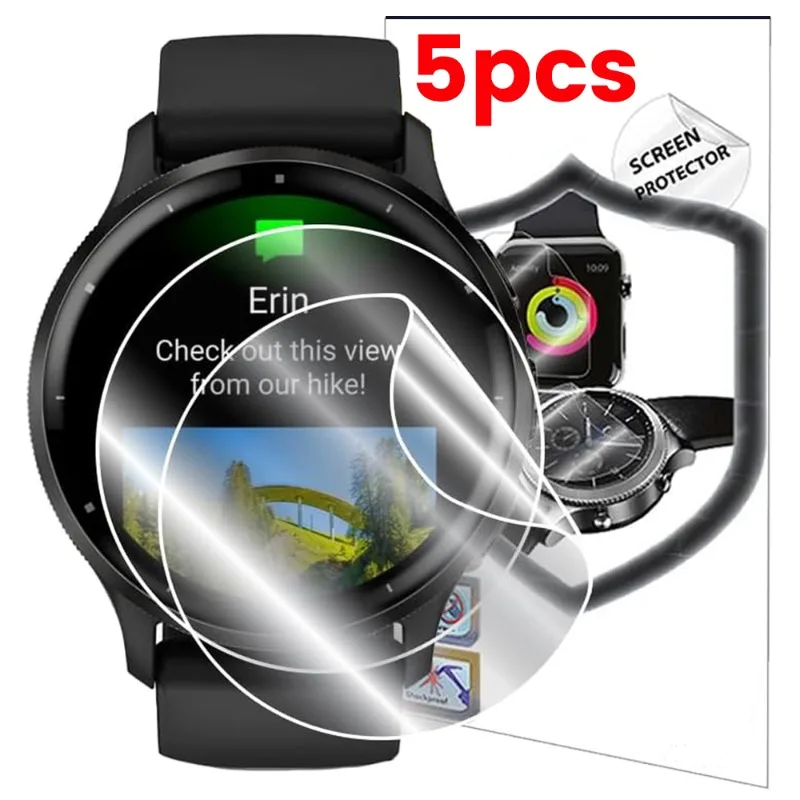 

5/1Pcs Hydrogel Films for Garmin Vivoactive 5 Smartwatch Protective Films HD Screen Protector Anti-scratch Film for Vivoactive 5