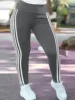 Plus Size 1XL-5XL  Women Fashion Striped Leggings Pants Ladies Casual Slim Sports Pants Running Pants